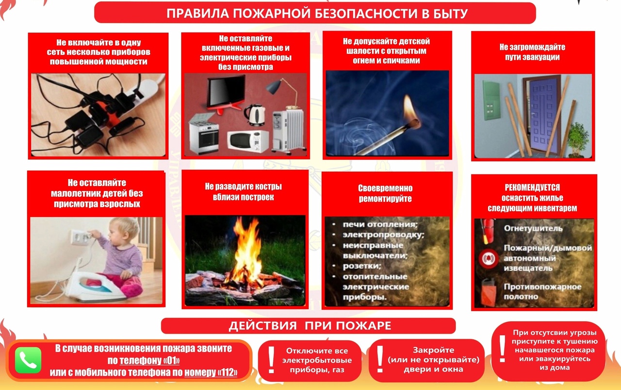 Памятка Пожарная безопасность в быту.